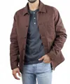 Jachs New York Stretch Canvas Chore Coat In Brown In Brown
