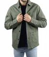 Jachs New York Stretch Canvas Chore Coat In Jade In Green