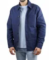 Jachs New York Stretch Canvas Chore Coat In Navy In Blue