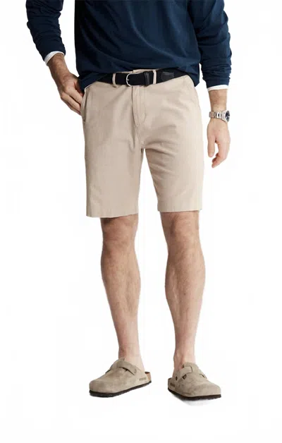 Jachs New York Stretch Twill Blend Chino Short In Light Khaki In Pink