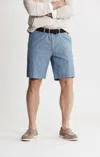 Jachs New York Stretch Chambray Short In Blue In Blue