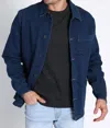 Jachs New York Stretch Denim Wooster Chore Coat In Blue In Blue