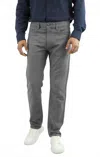 Jachs New York Stretch Straight Fit 5 Pocket Twill Pants In Grey In Gray