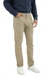 Jachs New York Stretch Straight Fit 5 Pocket Twill Pants In Khaki In Green