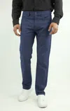 Jachs New York Stretch Straight Fit 5 Pocket Twill Pants In Navy In Blue