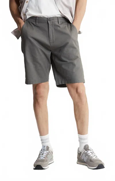 Jachs New York Stretch Twill Blend Chino Short In Grey In Gray
