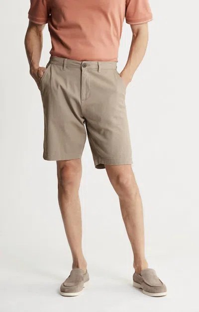 Jachs New York Stretch Twill Blend Chino Short In Taupe In Neutral
