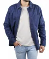 Jachs New York Stretch Canvas Chore Coat In Navy In Blue