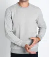 Jachs New York Striped Sustainable Fleece Crewneck Sweatshirt In Dark Grey In Gray
