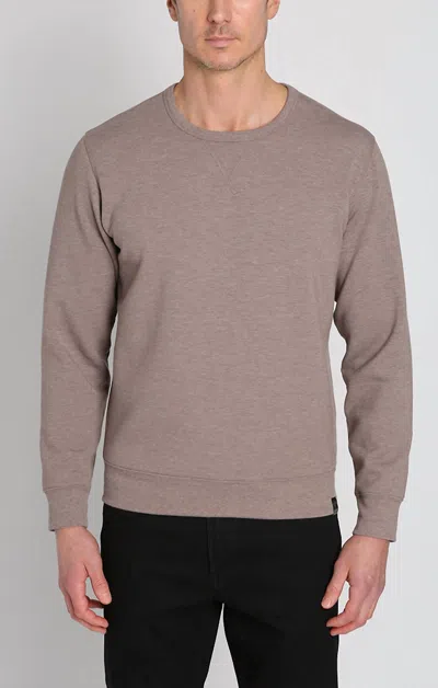 Jachs New York Tribeca Soft Touch Crewneck Sweater In Brown