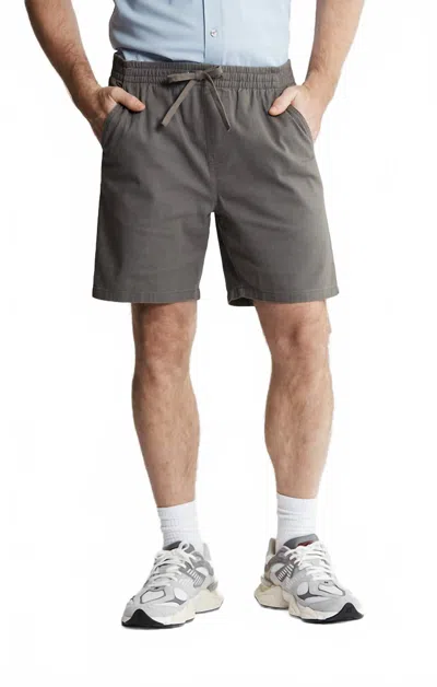 Jachs New York Twill Pull On Short In Grey In Gray