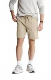 Jachs New York Twill Pull On Short In Khaki In Nude
