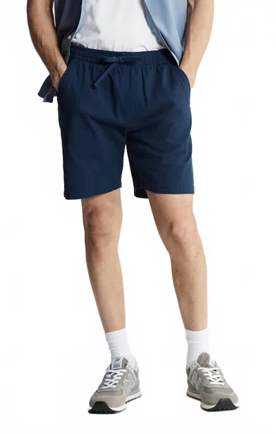 Jachs New York Twill Pull On Short In Navy In Blue
