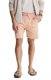 Jachs New York Twill Pull On Short In Salmon In Pink