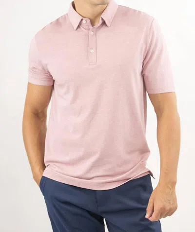 Jachs New York Vanderbilt Pima Modal Polo In Light Red In Pink