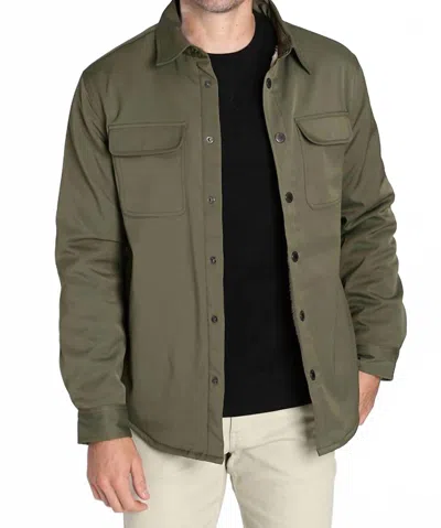 Jachs New York Windsor Performance Shirt Jacket In Olive In Green