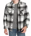Jachs New York Wool Blend Overshirt In Grey Oversize Plaid Wool In Multi