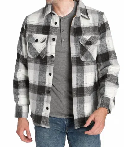 Jachs New York Wool Blend Overshirt In Grey Oversize Plaid Wool In Multi