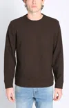 Jachs New York Wool Blend Soft Long Sleeve Crewneck Sweater In Brown In Brown