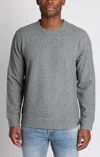 Jachs New York Wool Blend Soft Long Sleeve Crewneck Sweater In Grey In Gray