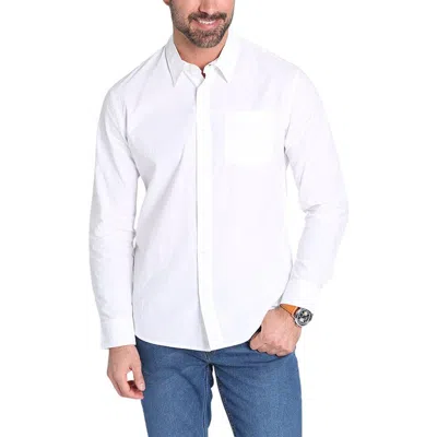 Jachs Paper Touch Classic Fit Button-up Shirt In White