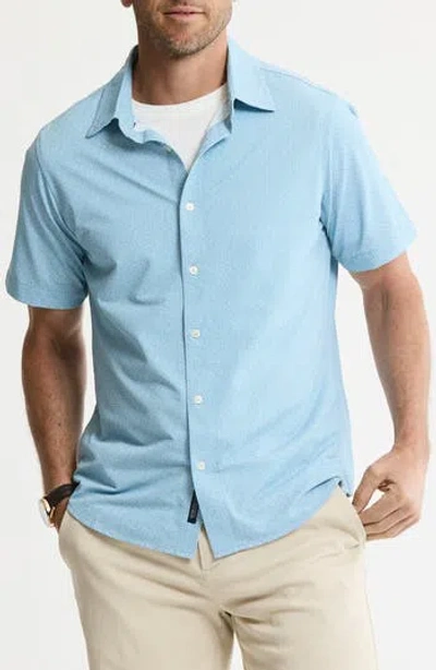 Jachs Performance Tech Button-up Shirt In Blue