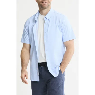 Jachs Performance Tech Button-up Shirt In Blue