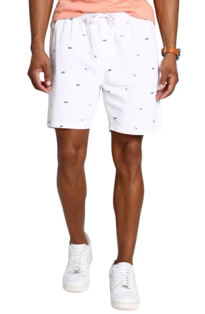Jachs Pineapple Print Pull-on Shorts In White Pineapple Print