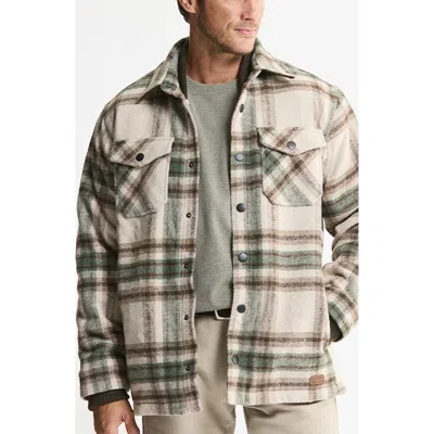 Jachs Plaid Faux Fur Lined Wool Blend Shirt Jacket In Multi