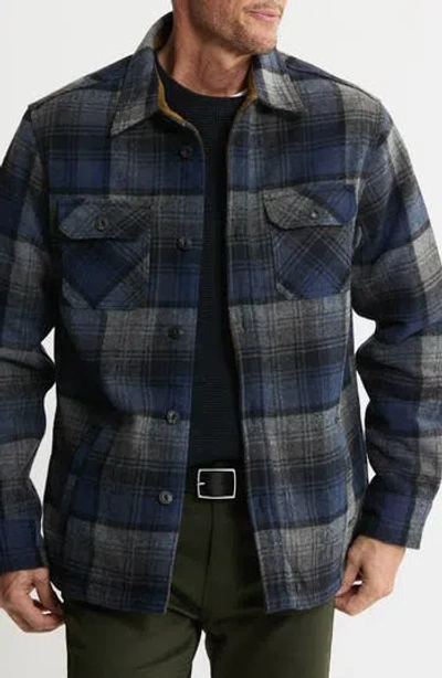 Jachs Plaid Shirt Jacket In Black