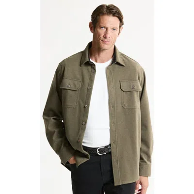 Jachs Poly Rayon Twill Overshirt In Brown