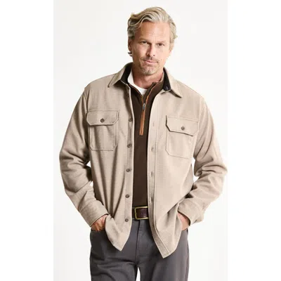 Jachs Poly Rayon Twill Overshirt In Neutral