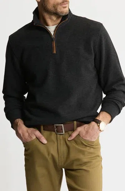 Jachs Quarter Zip Fleece Pullover In Black