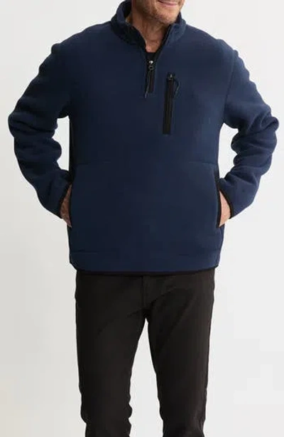 Jachs Quarter Zip Fleece Pullover In Blue