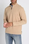 Jachs Quarter Zip Sweatshirt In Camel