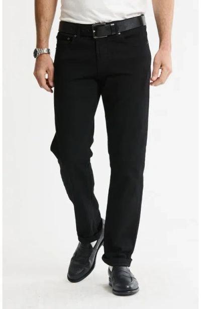 Jachs Relaxed Straight Fit 5-pocket Denim Pants In Black