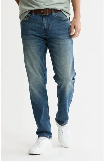 Jachs Relaxed Straight Fit 5-pocket Denim Pants In Blue