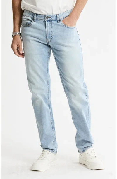 Jachs Relaxed Straight Fit 5-pocket Denim Pants In Blue