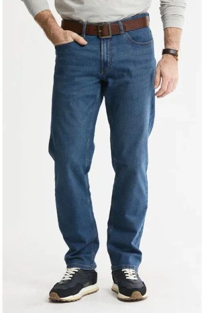 Jachs Relaxed Straight Fit 5-pocket Denim Pants In Blue