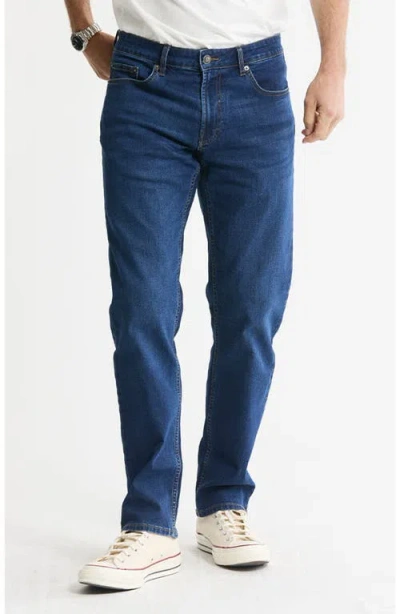 Jachs Relaxed Straight Fit 5-pocket Denim Pants In Blue