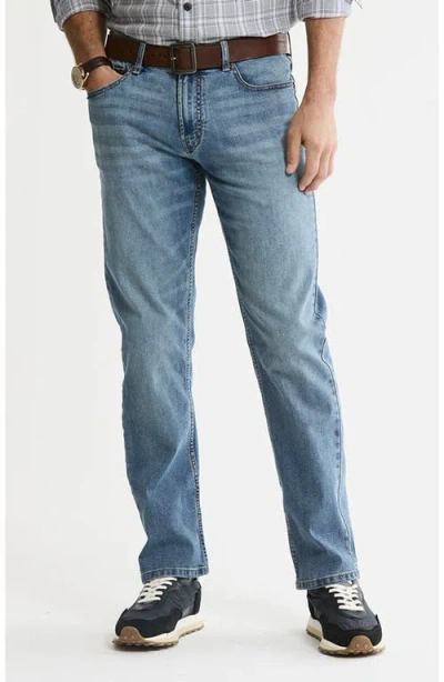 Jachs Relaxed Straight Fit 5-pocket Denim Pants In Blue
