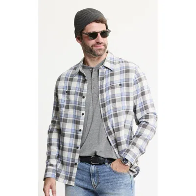 Jachs Rye Soft Touch Flannel Workshirt In Blue
