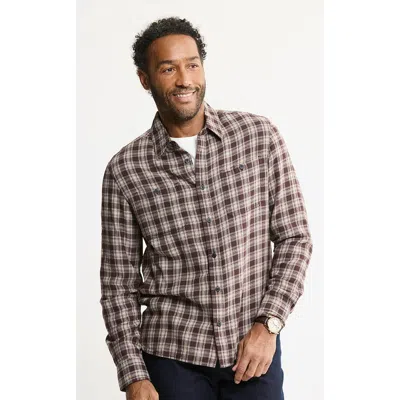 Jachs Rye Soft Touch Flannel Workshirt In Brown