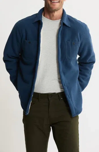 Jachs Shirt Jacket With Faux Fur Lining In Blue