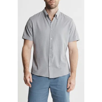 Jachs Short Sleeve Stretch Oxford Button-up Shirt