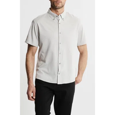 Jachs Short Sleeve Stretch Oxford Button-up Shirt