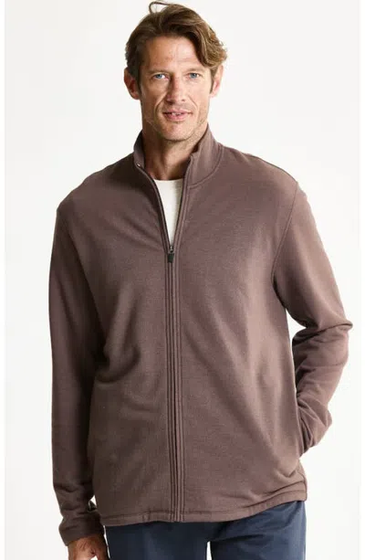 Jachs Soft Touch Fleece Full Zip In Chocolate