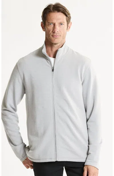 Jachs Soft Touch Fleece Full Zip In Light Grey