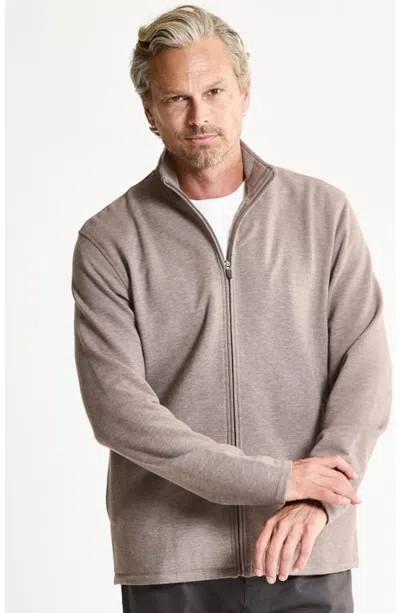 Jachs Soft Touch Fleece Full Zip In Oatmeal