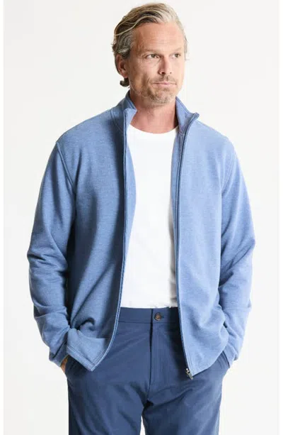 Jachs Soft Touch Fleece Full Zip In Slate Blue